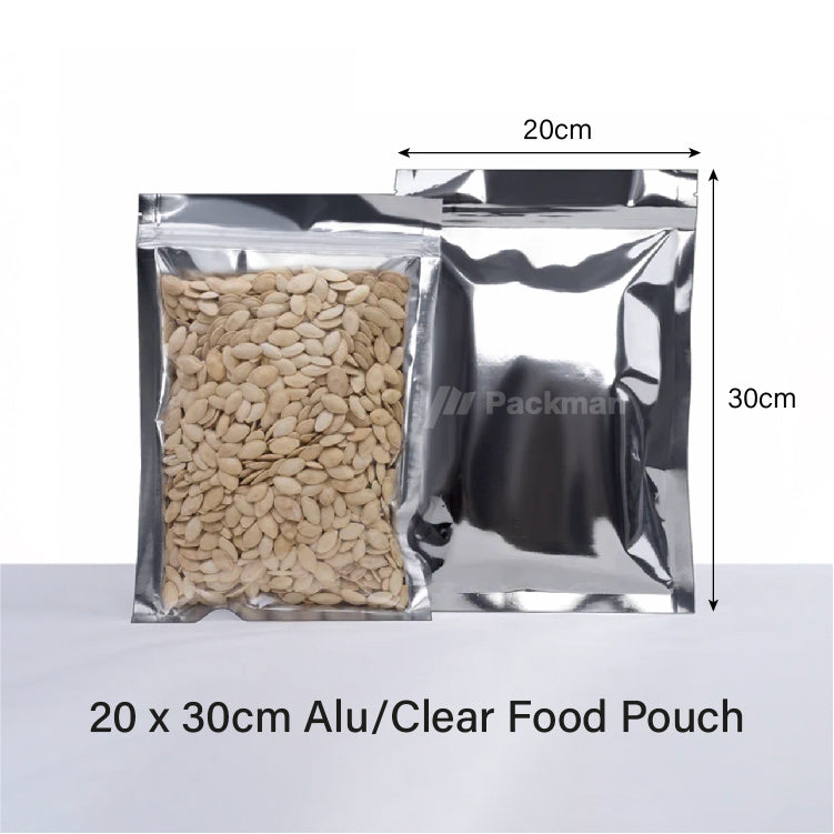 20 x 30cm Clear Food Pouch (100pcs)