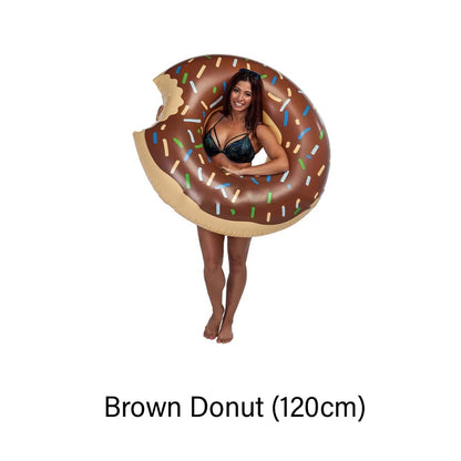 Brown Donut Pool Float