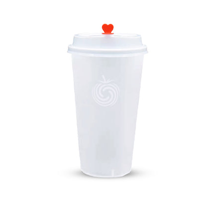 500ml Disposable Print Bubble Tea Cup with Lid