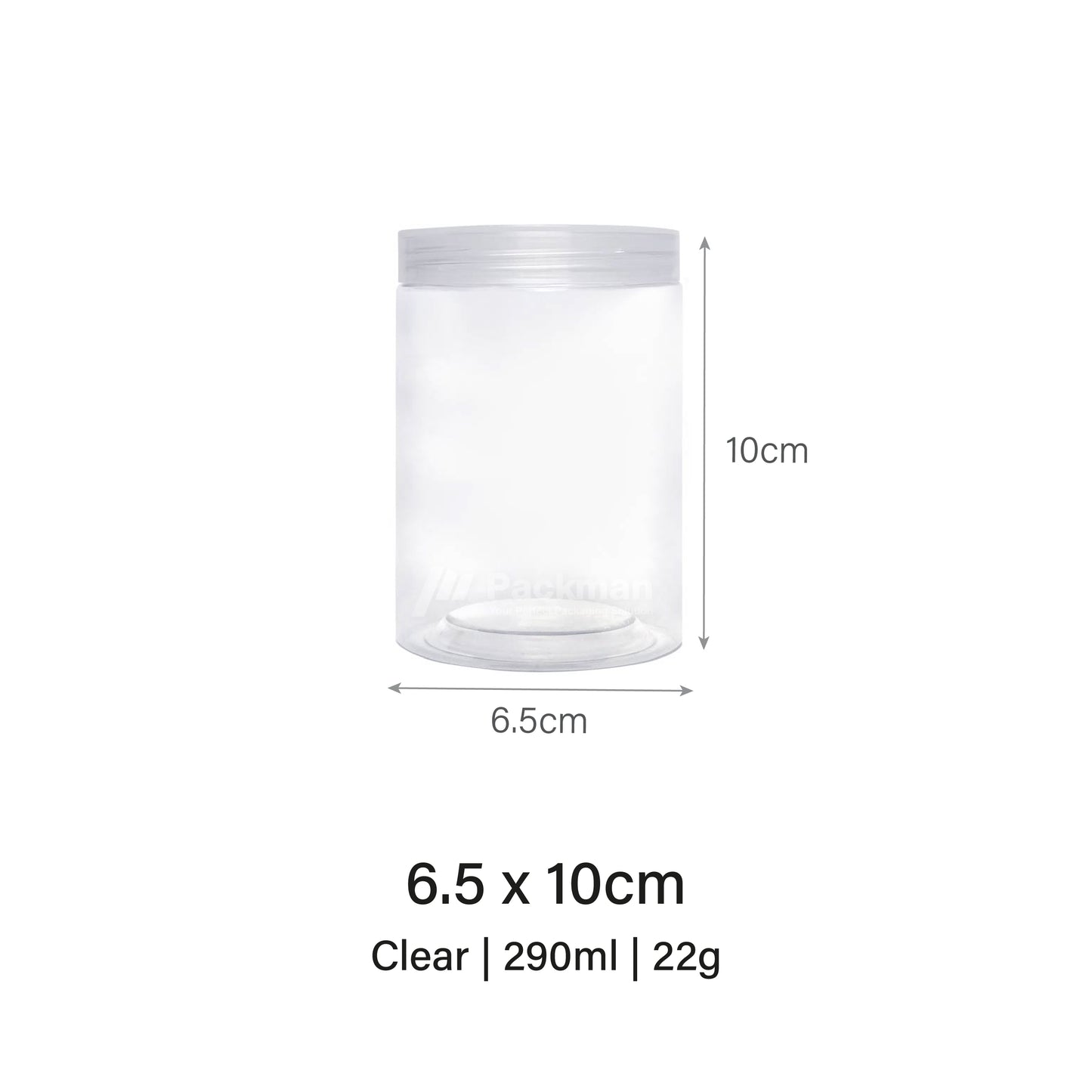 6.5 x 10cm Clear Plastic Jar (9pcs)