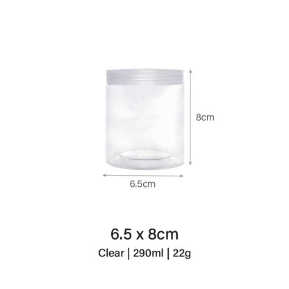 6.5 x 8cm Clear Plastic Jar (9pcs)