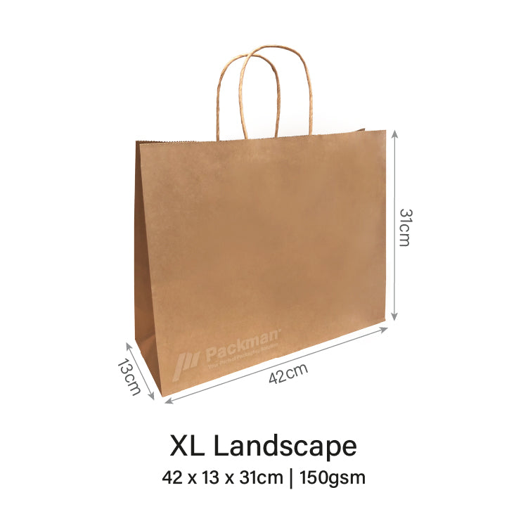 42 x 13 x 31cm XL Landscape Paper Bag (10pcs)