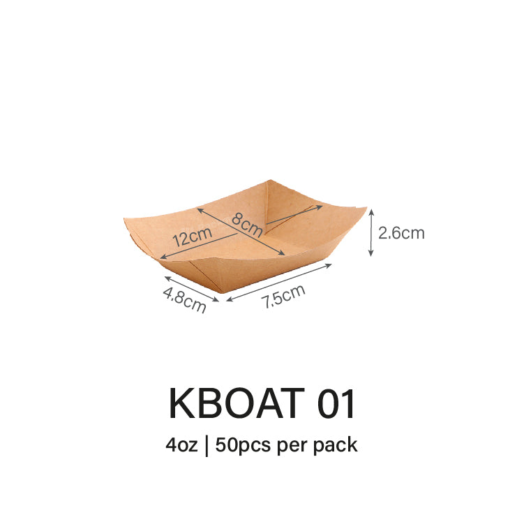 4oz Kraft Paper Boat Tray