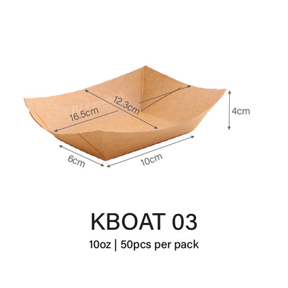 10oz Kraft Paper Boat Tray