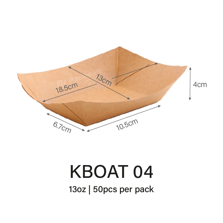 13oz Kraft Paper Boat Tray