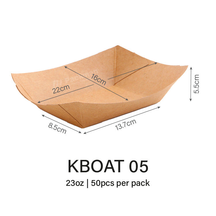 23oz Kraft Paper Boat Tray