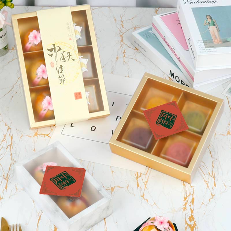 Moon cake gift box seal Wrapping Stickers (10pcs)