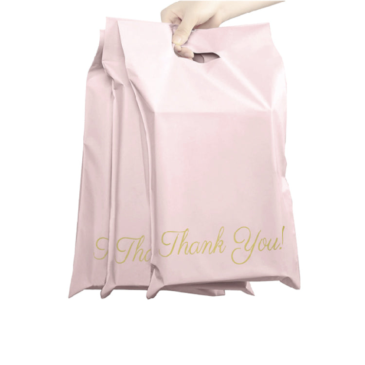 26 x 38cm Pink Thank you Polymailer with Handle