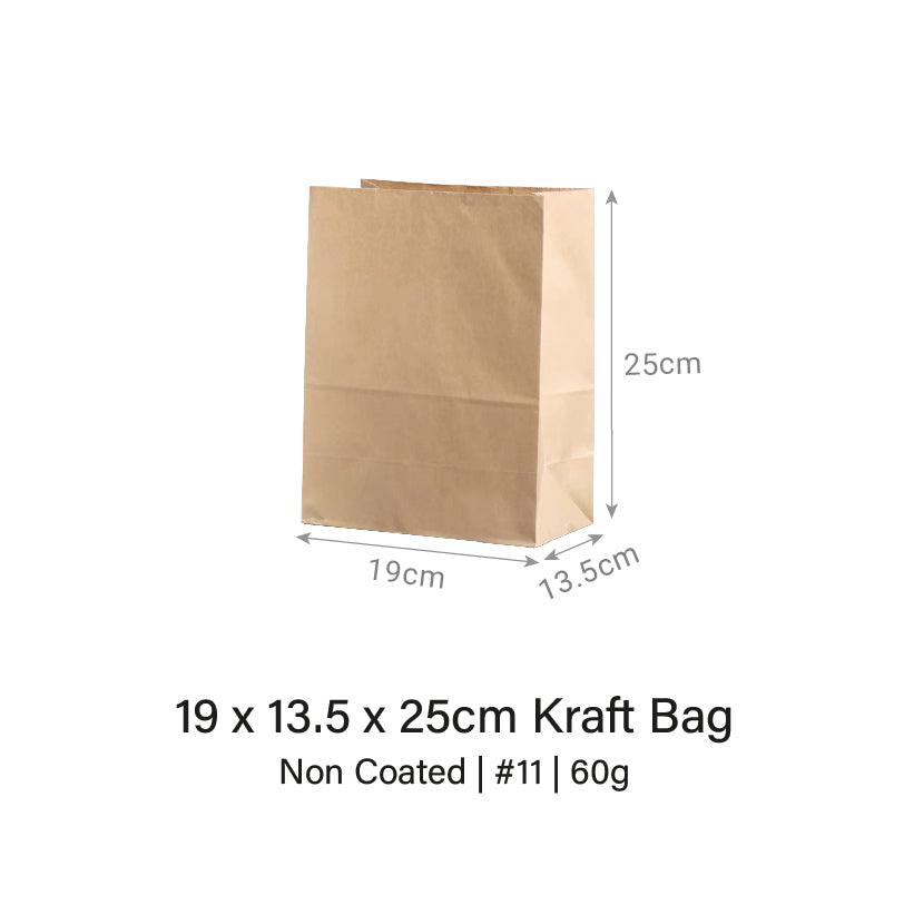 19 x 13.5 x 25cm Kraft Bag