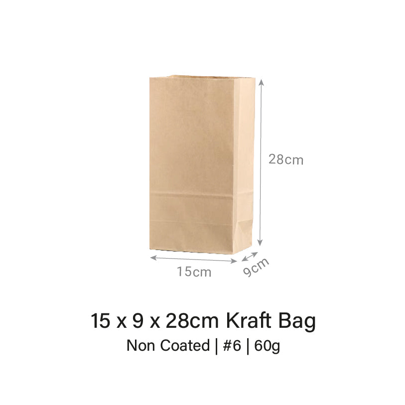 15 x 9 x 28cm Kraft Bag