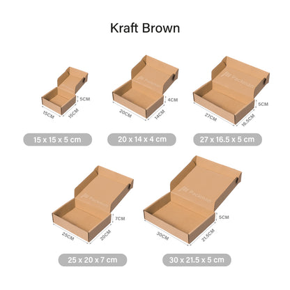 15 x 15 x 5cm Kraft Brown Mailing Box