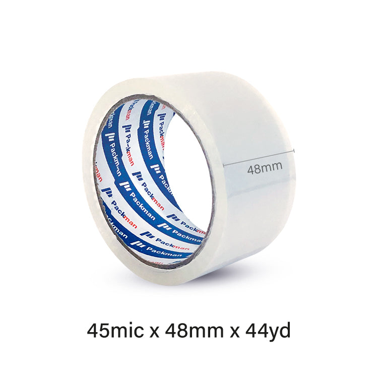 48mm x 44yd Clear OPP Packing Tape (3 Rolls)