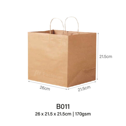 26 x 21.5 x 21.5cm B011 Extra Thick Paper Bag (10pcs)