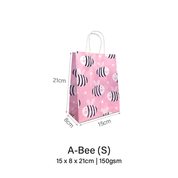 Pink Bee Gift Bag (10pcs)