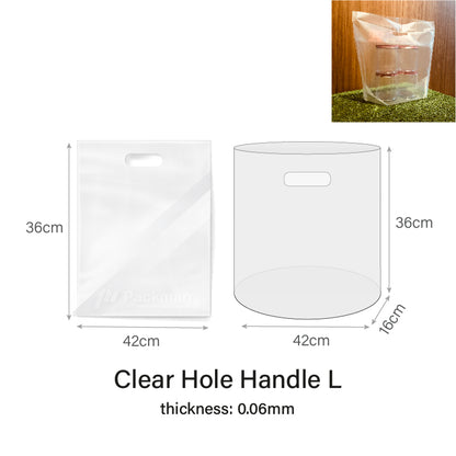 42 x 36cm Clear Hole Carrier Bag (50pcs)