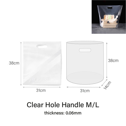 31 x 38cm Clear Hole Carrier Bag (50pcs)