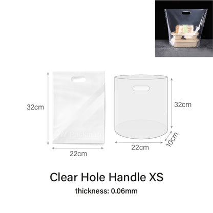 22 x 32cm Clear Hole Carrier Bag (50pcs)