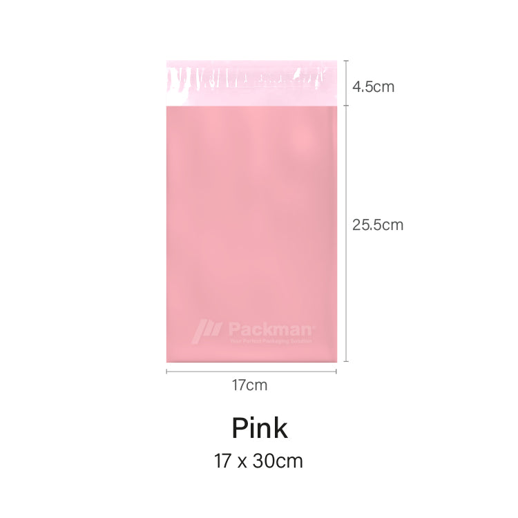 17 x 30cm Pink Poly Mailer (100pcs)