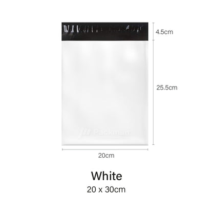 20 x 30cm White Poly Mailer (100pcs)