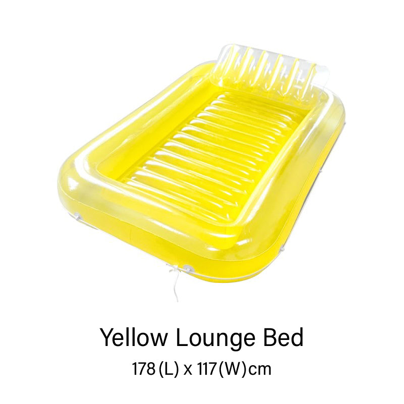 Yellow Lounge Bed Pool Float