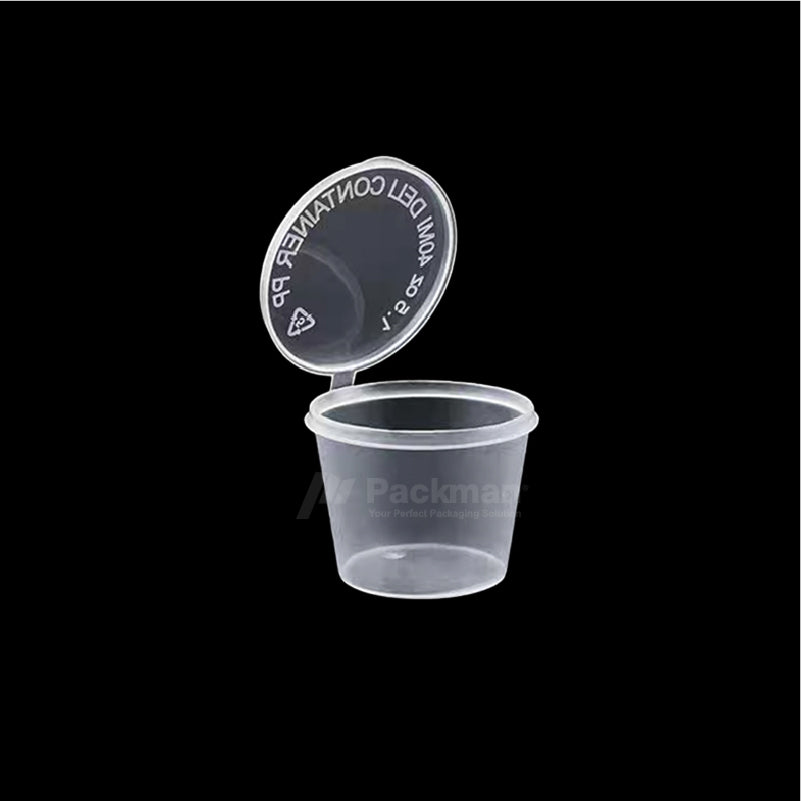 1.5oz Plastic Sauce Cup with Lid