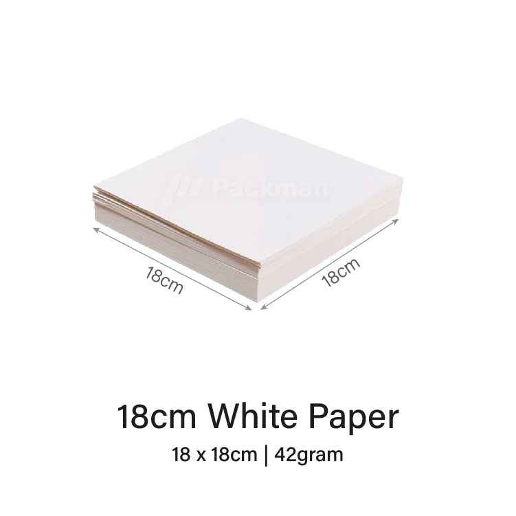 18cm White Square Burger paper