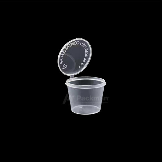 1oz Plastic Sauce Cup with Lid (100pcs)