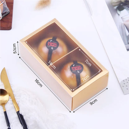 2-Slot Gold Mooncake Kraft Cavity Box (10pcs)