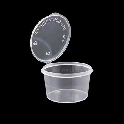 4oz Plastic Sauce Cup with Lid