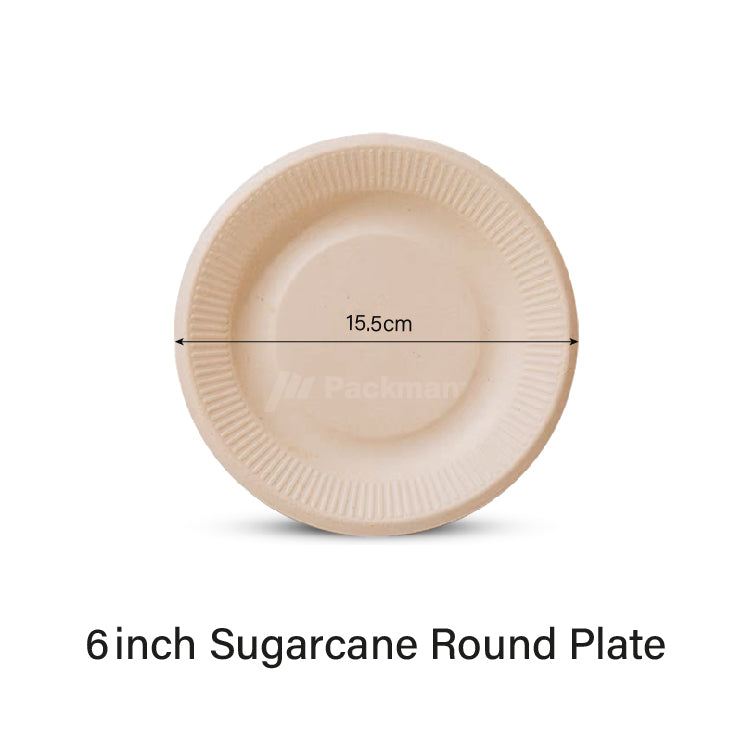 6 inch Sugarcane Plate