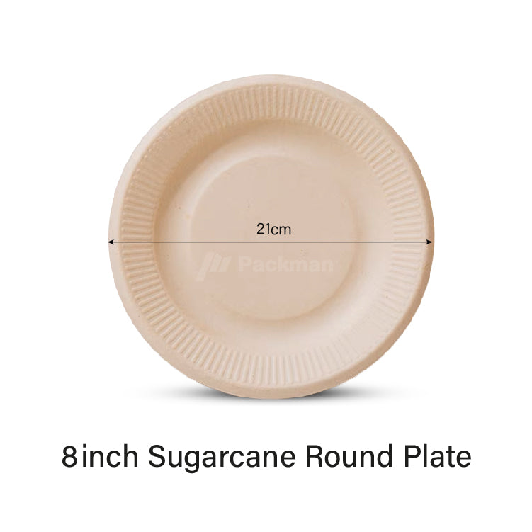 8 inch Sugarcane Plate