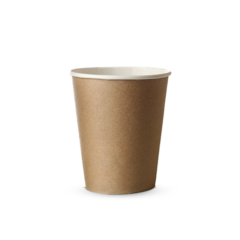 8oz Brown Single Wall Paper Cup