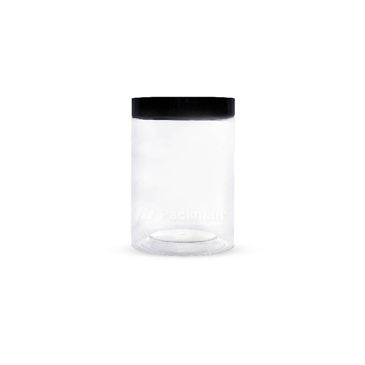 6.5 x 10cm Black Plastic Jar (9pcs)
