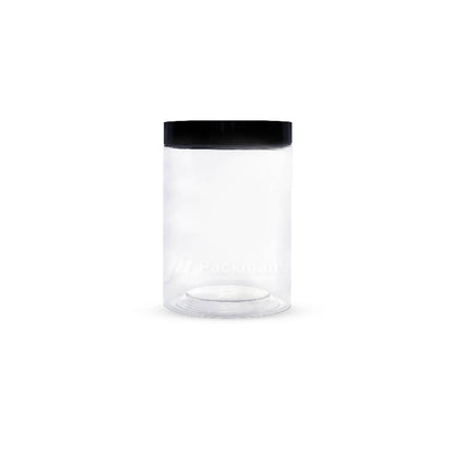 6.5 x 10cm Black Plastic Jar (9pcs)