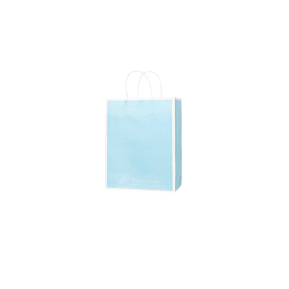 15 x 8 x 21cm Blue with White Border Paper Bag (10pcs)