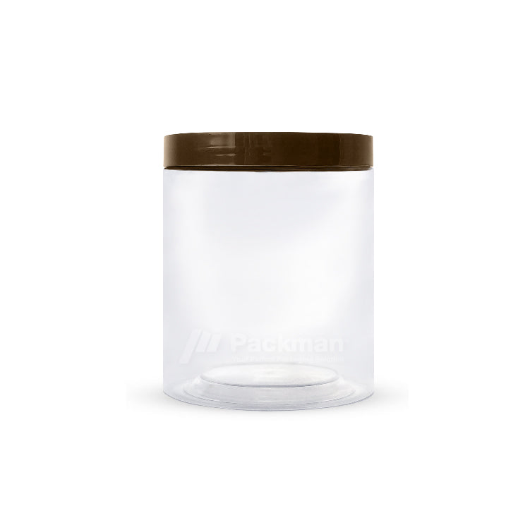 10 x 12cm Brown Plastic Jar (6pcs)