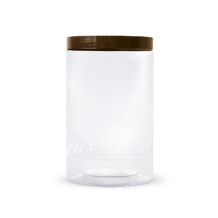 10 x 18cm Brown Plastic Jar (6pcs)