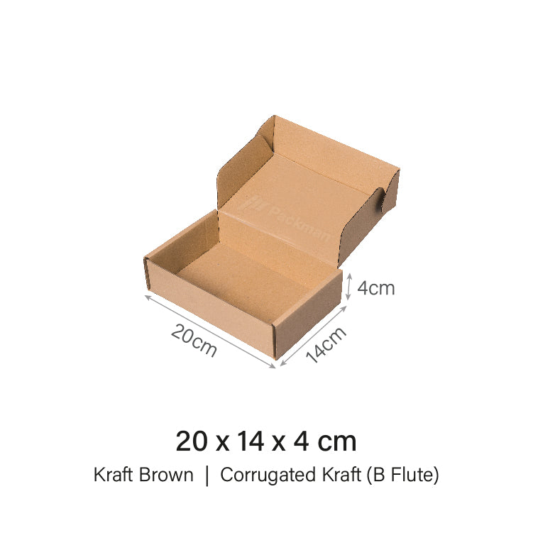 20 x 14 x 4cm Kraft Brown Mailing Box