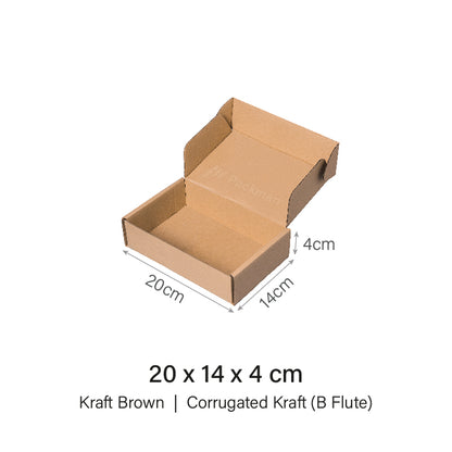 20 x 14 x 4cm Kraft Brown Mailing Box