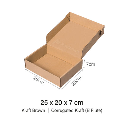 25 x 20 x 7cm Kraft Brown Mailing Box