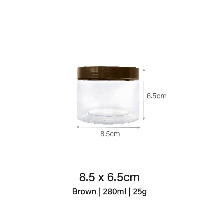 8.5 x 6.5cm Brown Plastic Jar (9pcs)