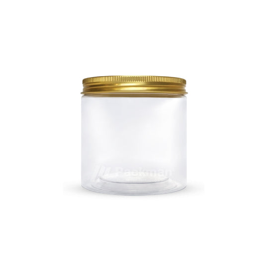 10 x 10cm Gold Plastic Jar (9pcs)
