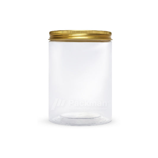 10 x 15cm Gold Plastic Jar (6pcs)