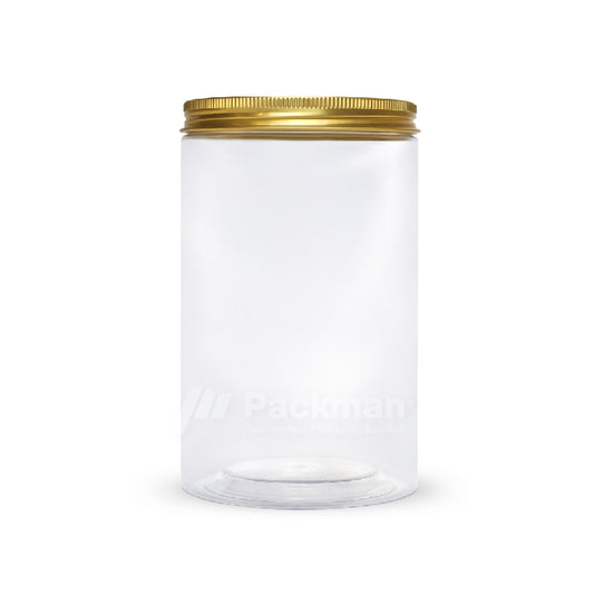 10 x 18cm Gold Plastic Jar (6pcs)