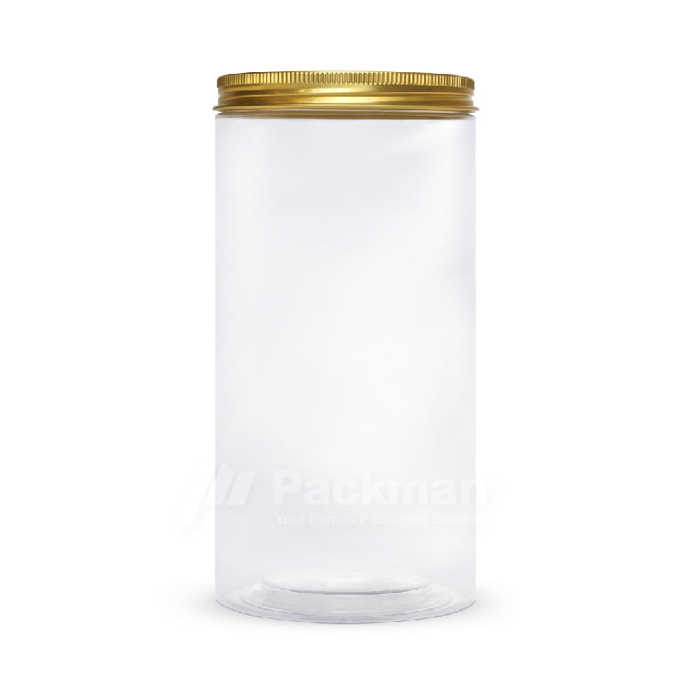 10 x 20cm Gold Plastic Jar (6pcs)