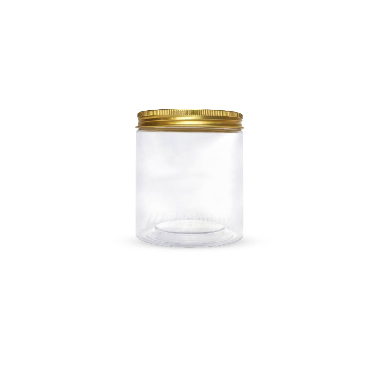 6.5 x 8cm Gold Plastic Jar (9pcs)