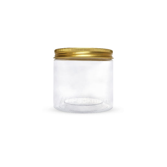 8.5 x 8.5cm Gold Plastic Jar (9pcs)