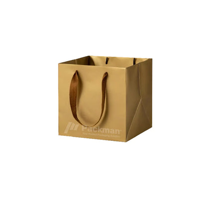 20 x 20 x 20cm Square Gold Paper Bag (10pcs)