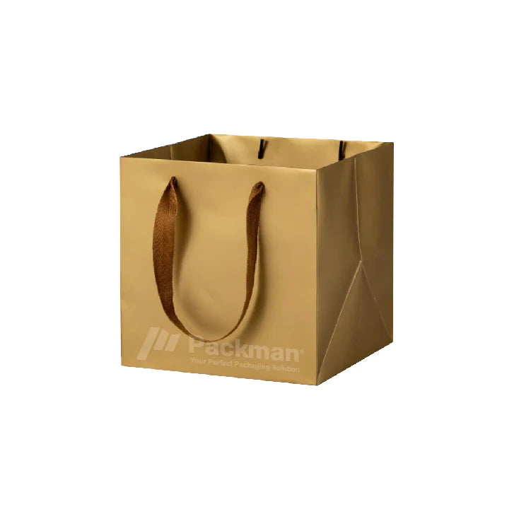 30 x 30 x 30cm Square Gold Paper Bag (10pcs)