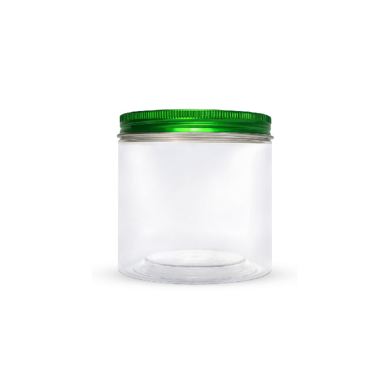 10 x 10cm Green Plastic Jar (9pcs)